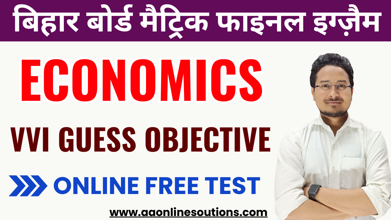 Class 10th Economics objective question Test