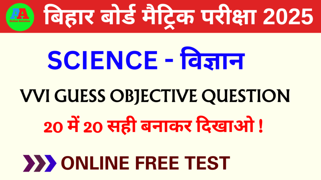 Class 10th Science vvi objective Test